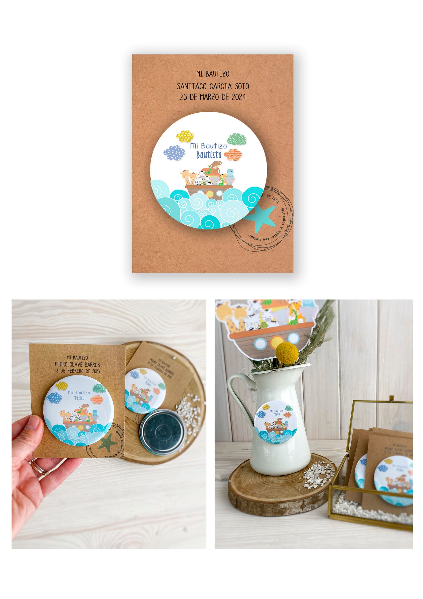 Recuerdo bautizo niño: Chapa Imán