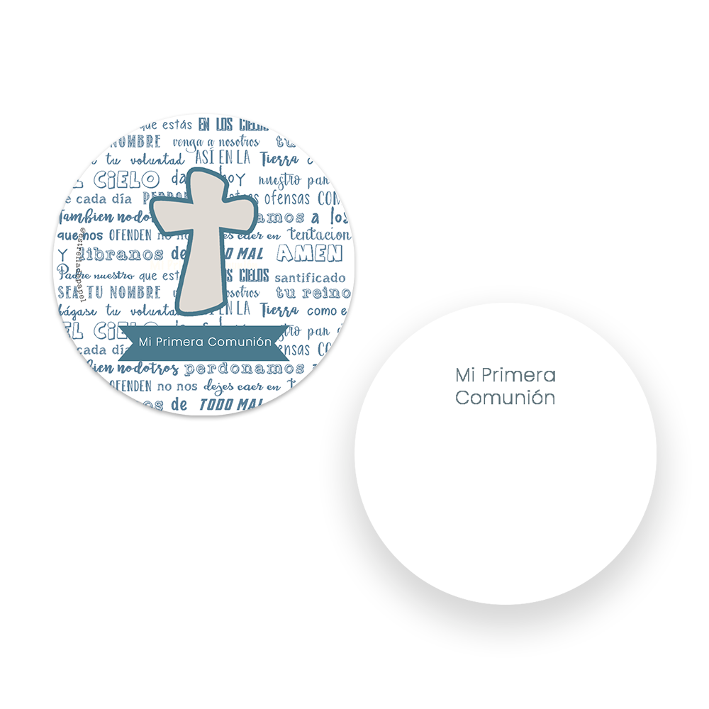 Recuerdo primera comunión niño: Denario Lupe en Lata