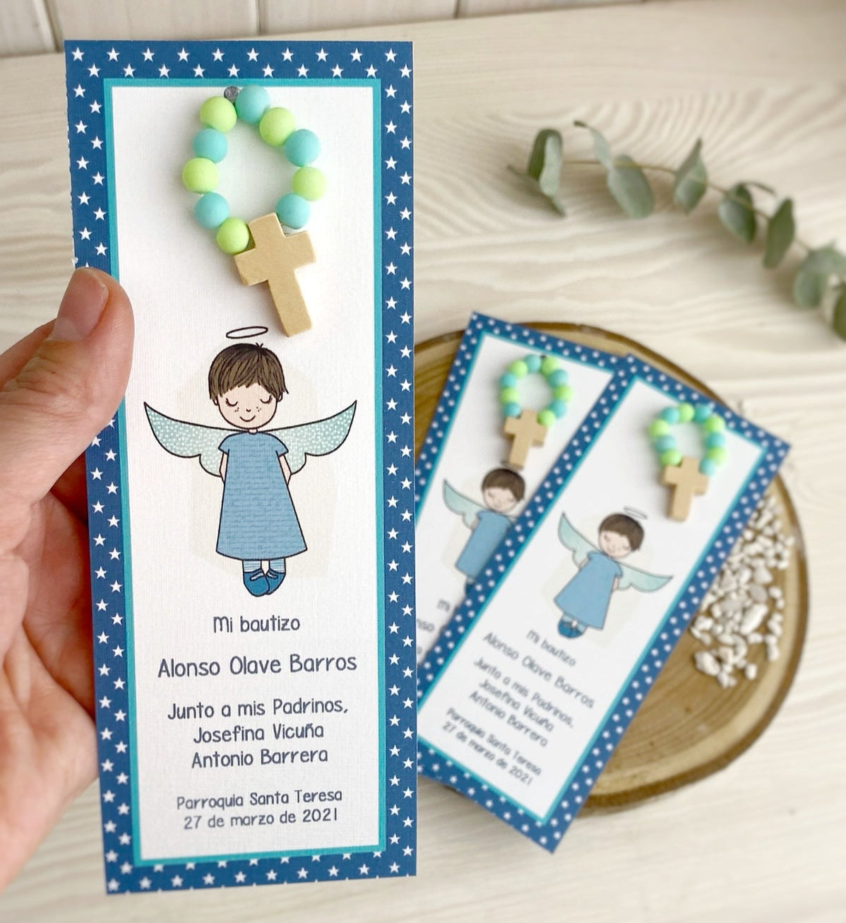 Santito bautizo niño: Marcalibro Ángel de la Guarda Estrellas