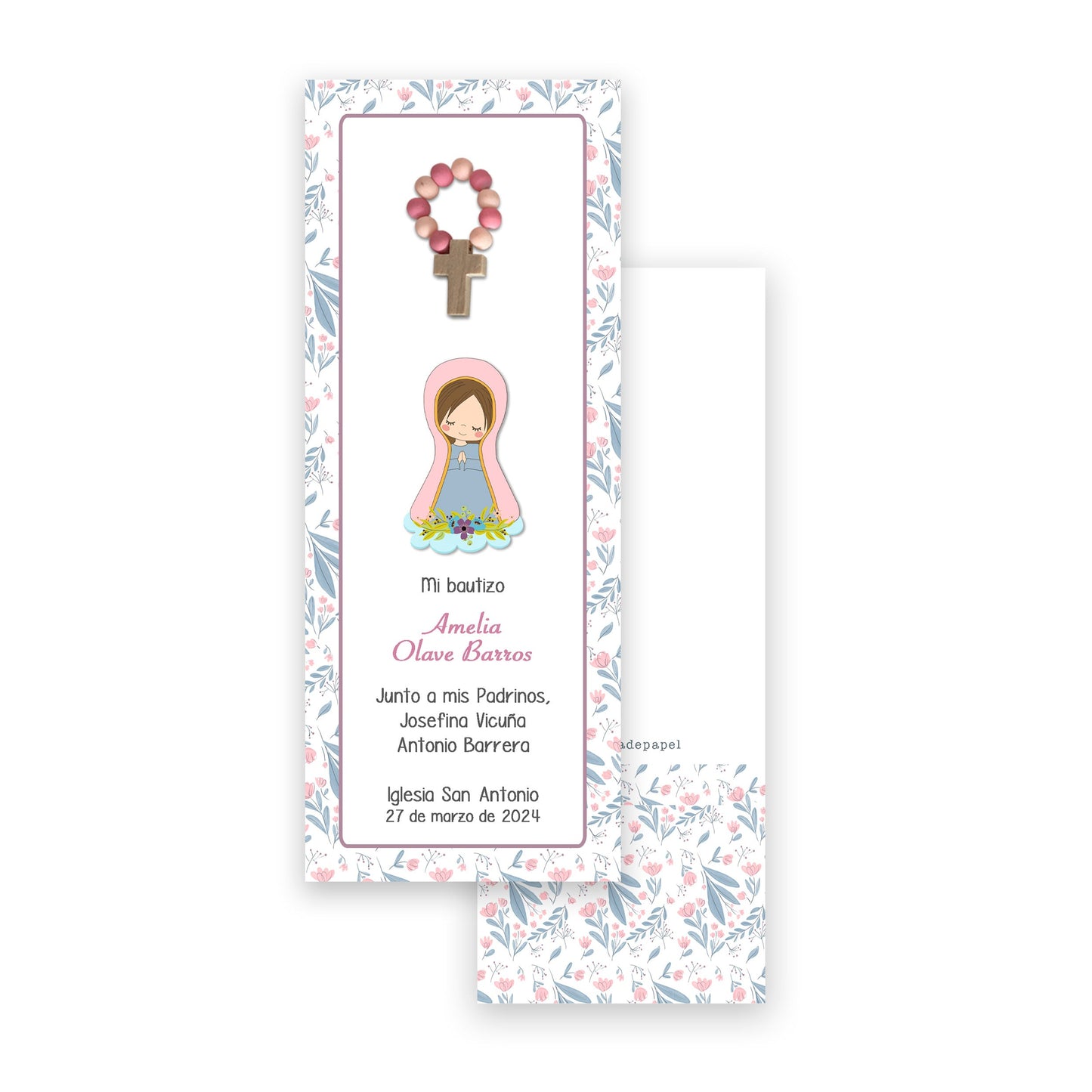 Santito bautizo niña: Marcalibro Virgen Lupe Rosada