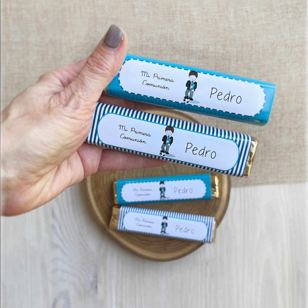 Chocolate personalizado comunión niño