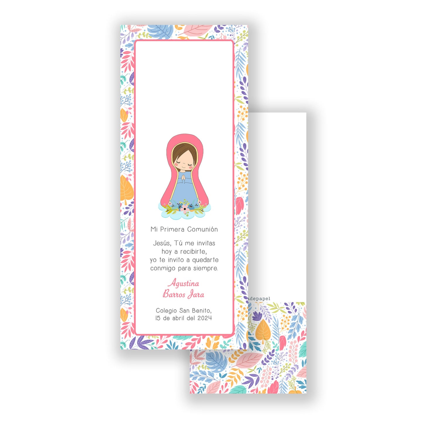 Santito primera comunión niña: Marcalibro Virgen Lupe Hojas