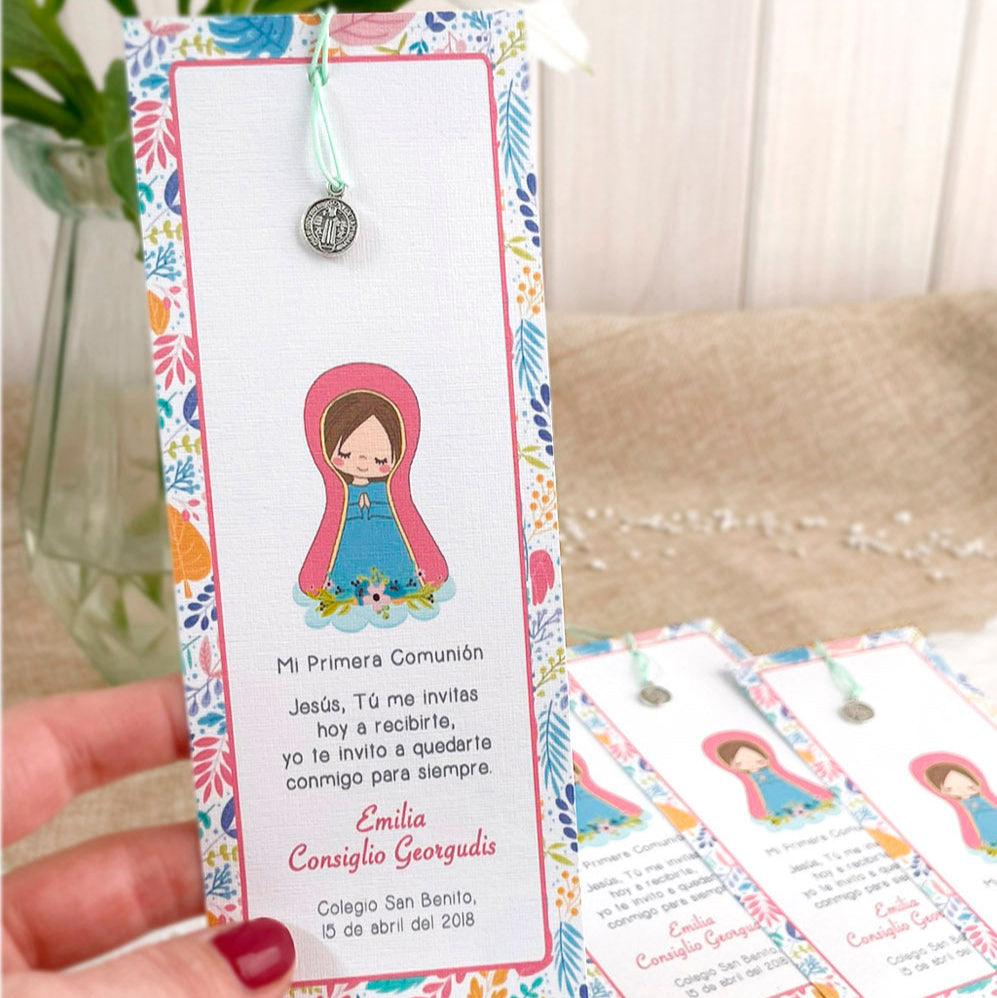 Santito primera comunión niña: Marcalibro Virgen Lupe Hojas