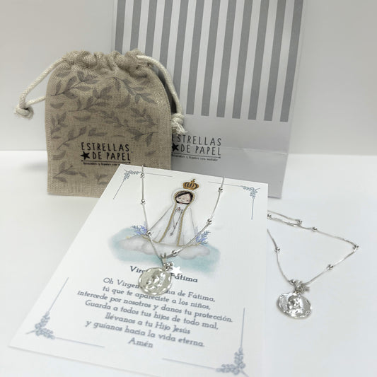 Collar Virgen Niña con Estrella Guía