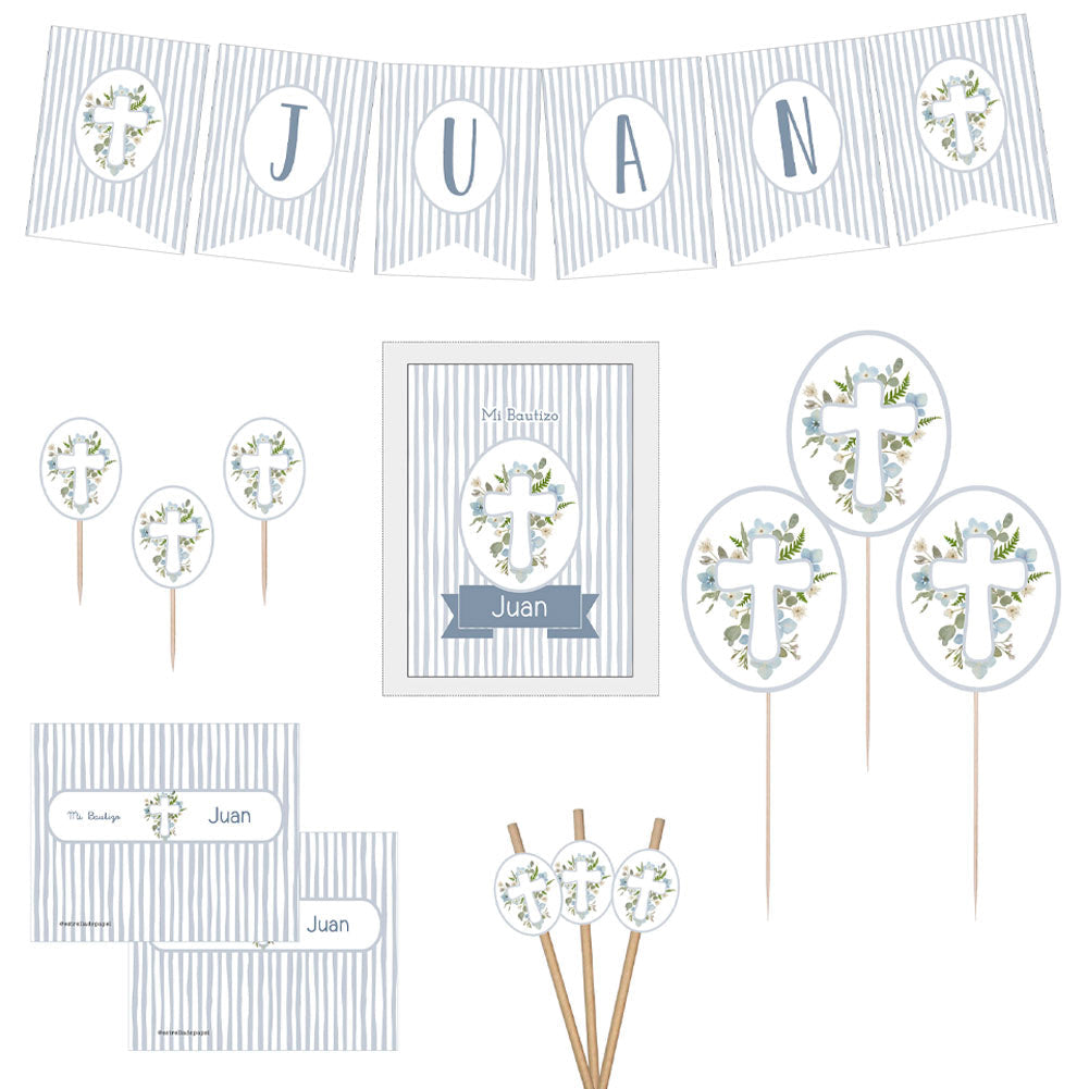 Decoración bautizo niño: Colección Cruces