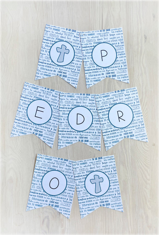 Decoración primera comunión niño: Banderín