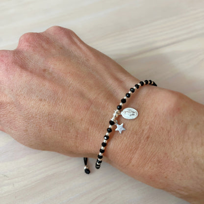 Pulsera Macramé Virgen de los Rayos