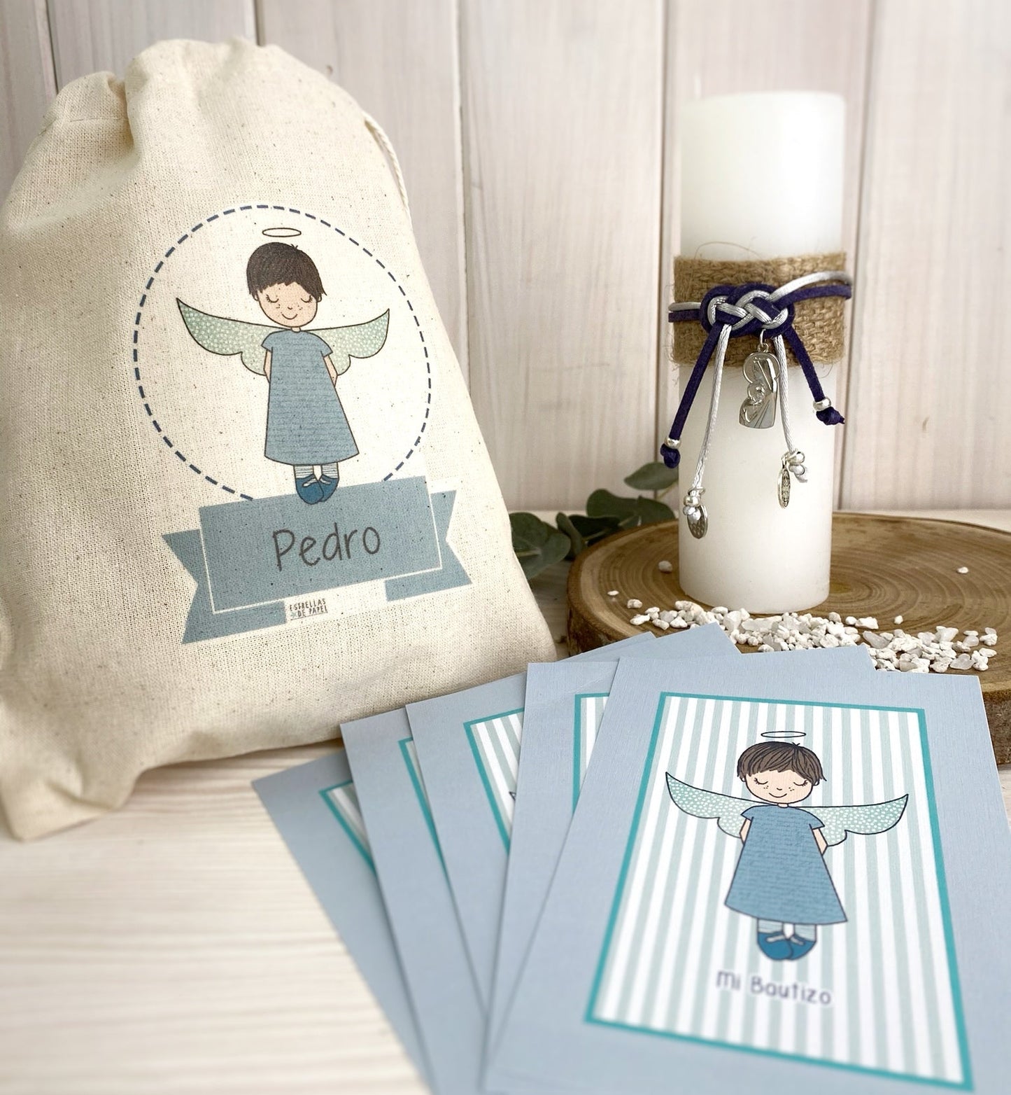Santito bautizo niño: Ángel de la Guarda Rayas