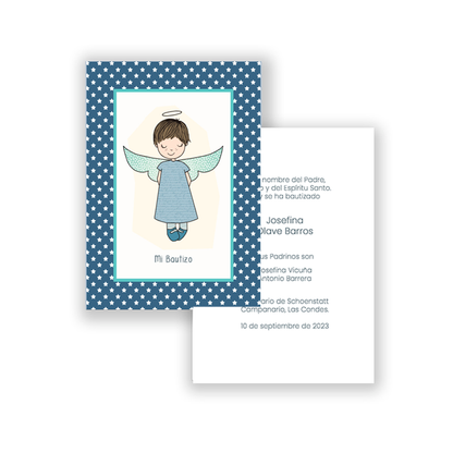 Santito bautizo niño: Ángel de la Guarda Estrellas