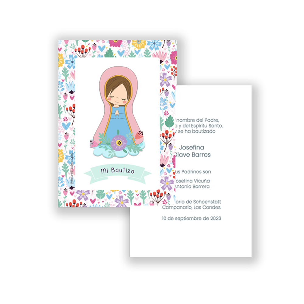 Santito bautizo niña: Virgen Lupe Flores