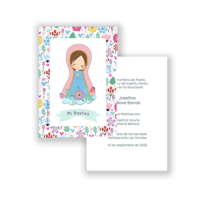 Santito bautizo niña: Virgen Lupe Flores