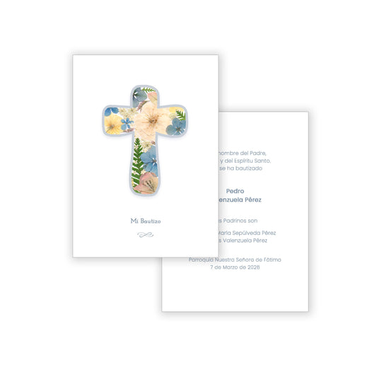 Santito bautizo niño: Colección Cruz Colores
