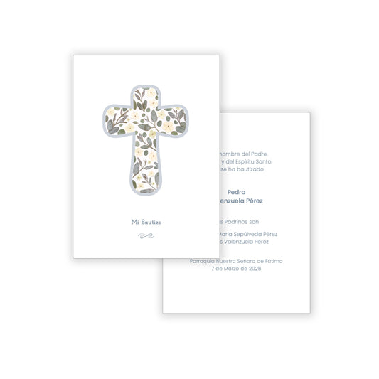 Santito bautizo niño: Colección Cruz Verde y Amarillo