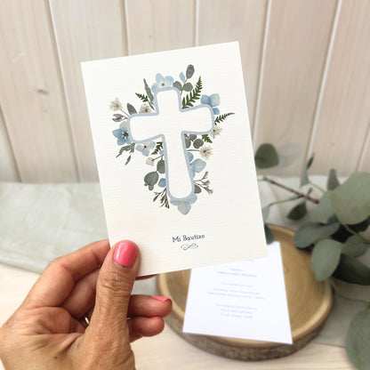 Santito bautizo niño: Colección Cruz Verde y Celeste