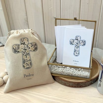 Set Bautizo Niño 1: 24 Santitos + 1 Bolsa de Santitos + Vela Ceremonia