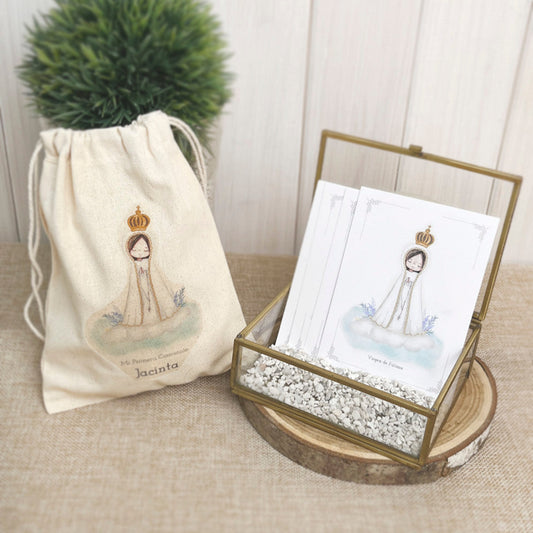 Bolsa para santitos primera comunión niña: Virgenes Acuarela