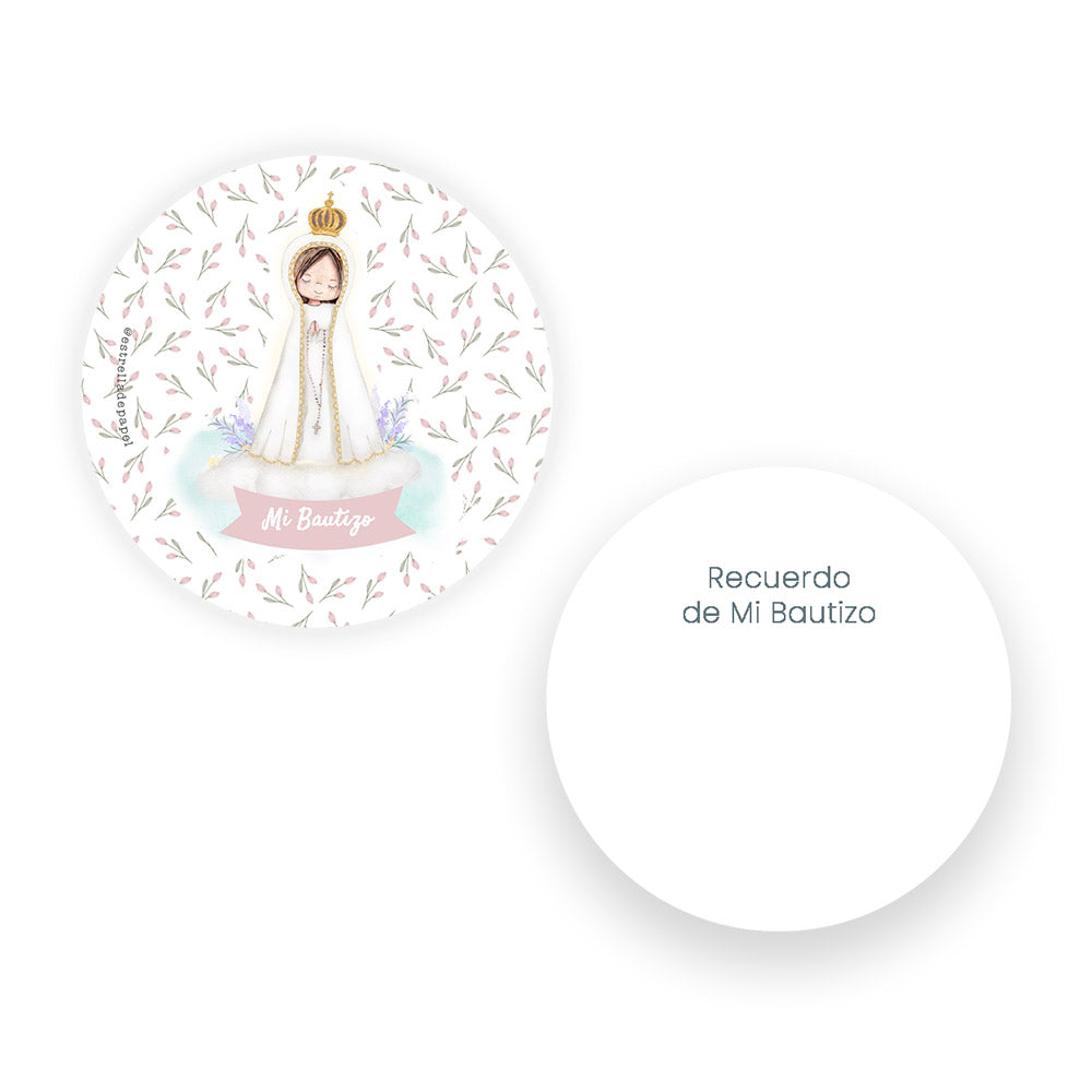 Recuerdo bautizo niña: Denario Lupe en Lata