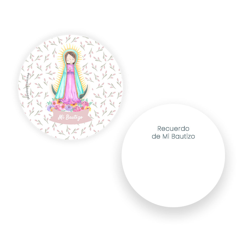Recuerdo bautizo niña: Denario Lupe en Lata