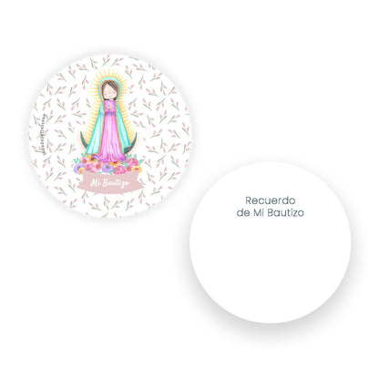 Recuerdo bautizo niña: Denario Lupe en Lata