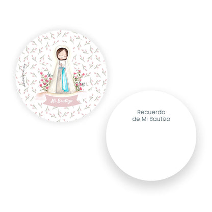 Recuerdo bautizo niña: Denario Lupe en Lata