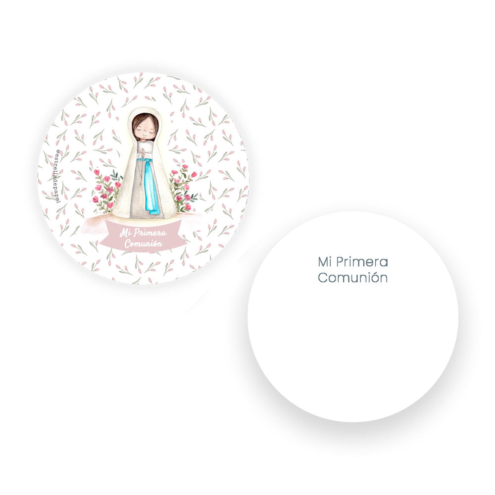 Recuerdo primera comunión niña: Denario Madera en Lata