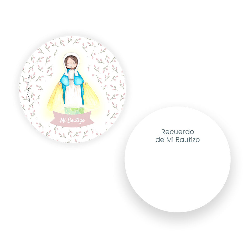Recuerdo bautizo niña: Denario Lupe en Lata