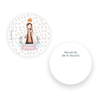 Recuerdo bautizo niña: Denario Lupe en Lata