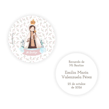 Recuerdo bautizo niña: Denario Lupe en Lata