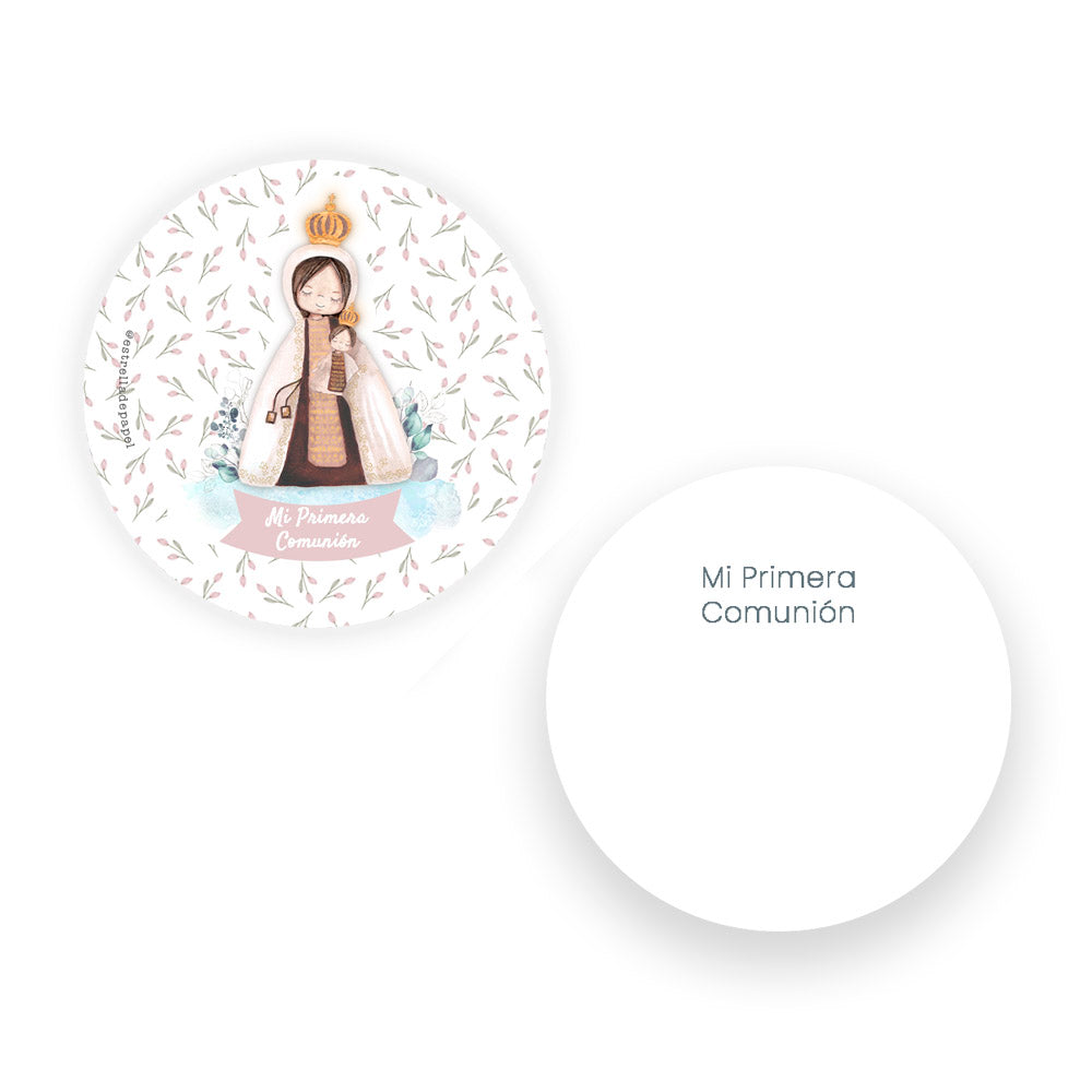 Recuerdo primera comunión niña: Denario Madera en Lata