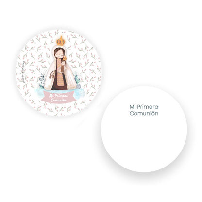 Recuerdo primera comunión niña: Denario Madera en Lata