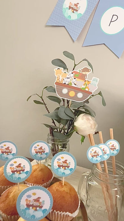 Decoración bautizo niño: Banderín
