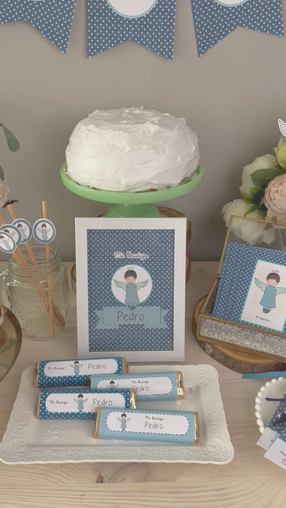 Decoración bautizo niño: Kit Deco Ángel De La Guarda Estrellas