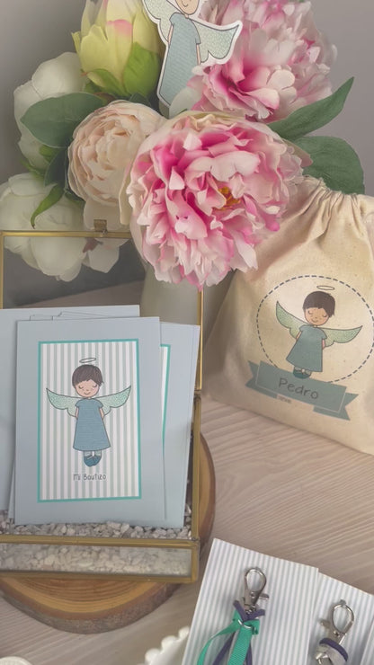 Santito bautizo niño: Ángel de la Guarda Celeste
