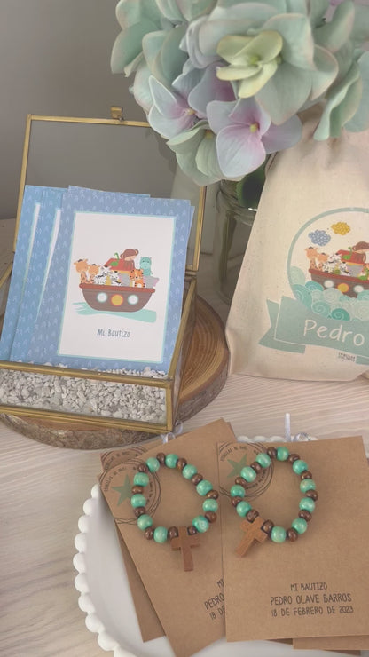 Recuerdo primera comunión niño: Denario Madera