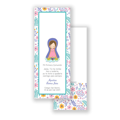 Santito primera comunión niña: Marcalibro Virgen Lupe Morada